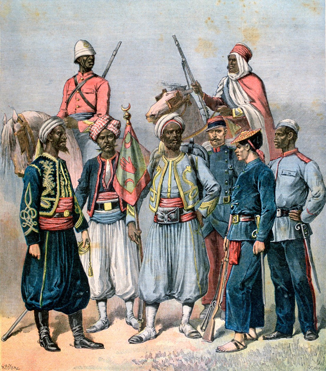 Francuskie siły kolonialne, 1891. autorstwa Henri Meyer