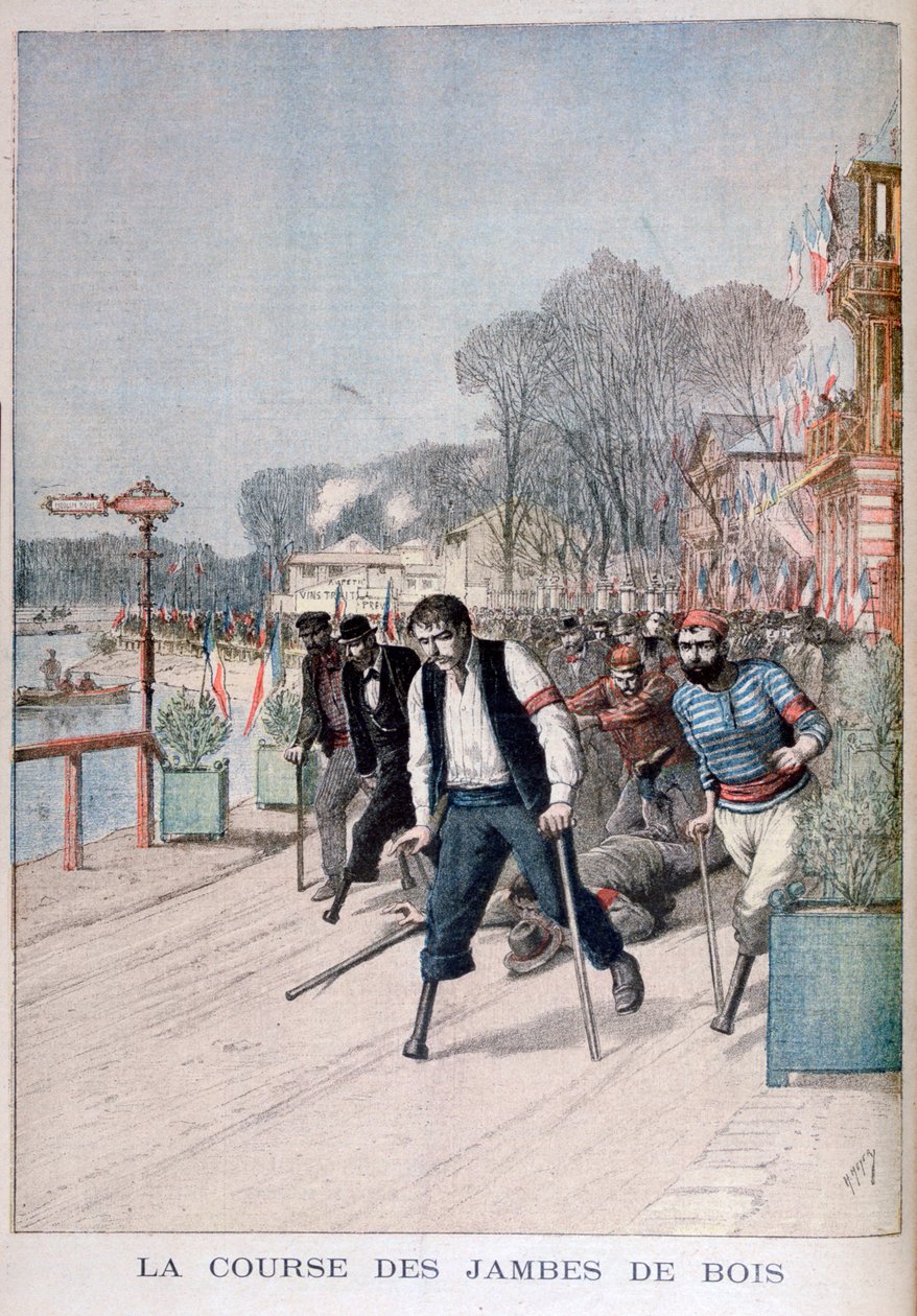 Wyścig drewnianych nóg, 1895 autorstwa Henri Meyer