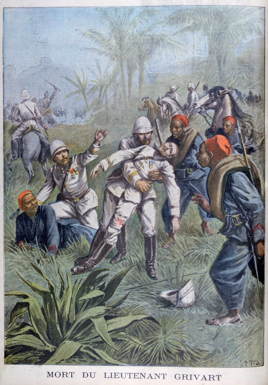 Śmierć porucznika Grivarta, Niger, 1899 autorstwa Henri Meyer