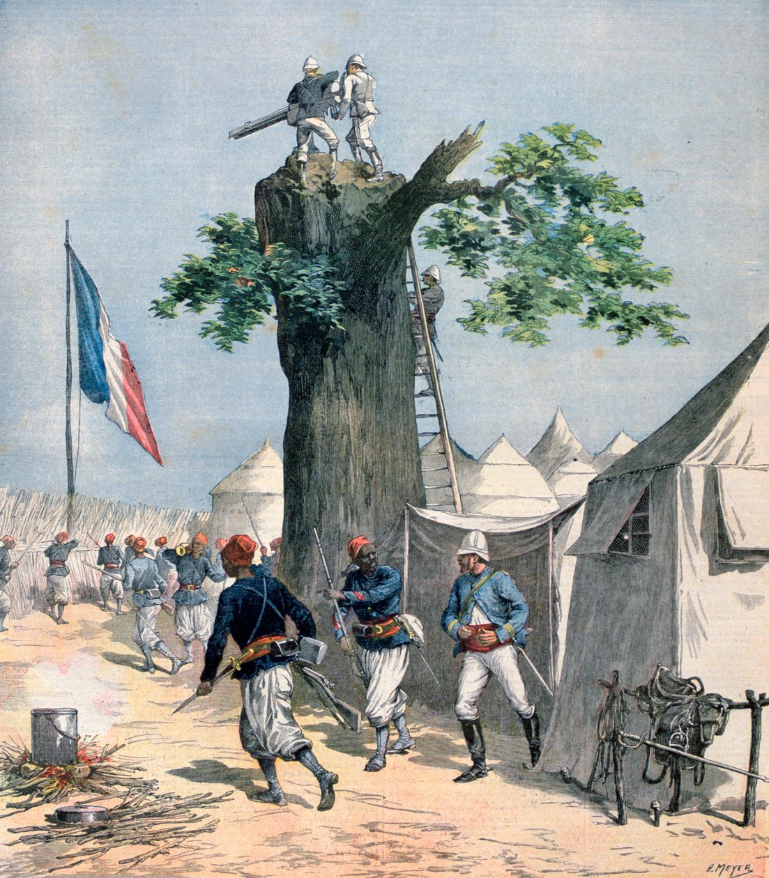 Obrona Haut-Niger, Sudan Francuski, 1891 autorstwa Henri Meyer
