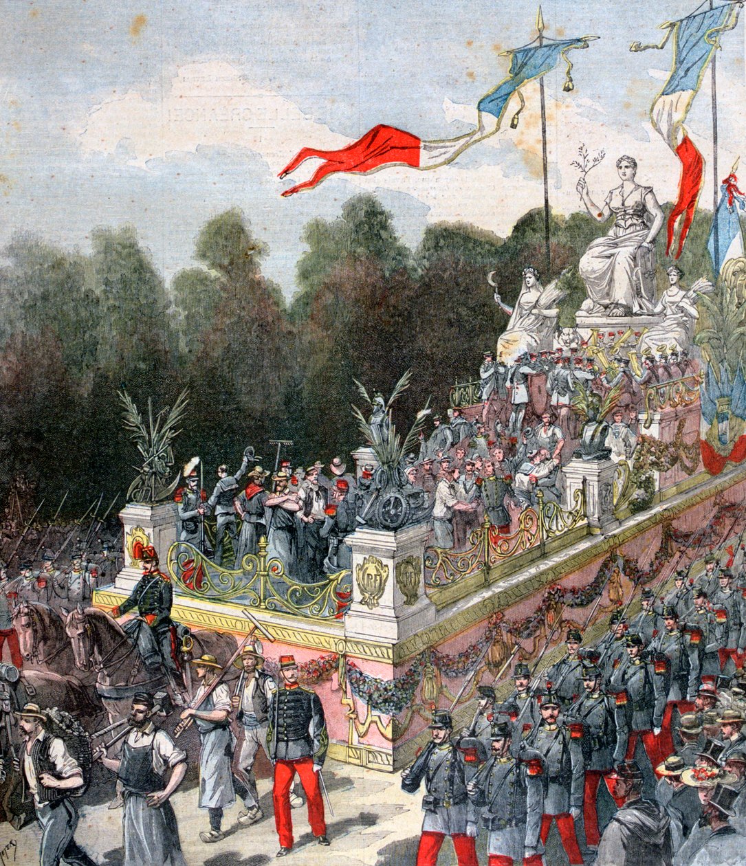 Pływak harmonii i pokoju, losy narodowe, 22 września, Francja, 1892 autorstwa Henri Meyer