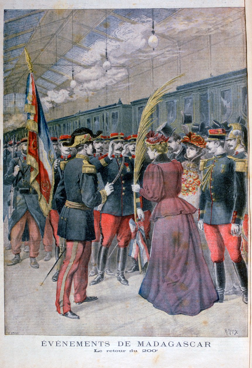 Powrót 200 pułku z Madagaskaru, 1896 autorstwa Henri Meyer