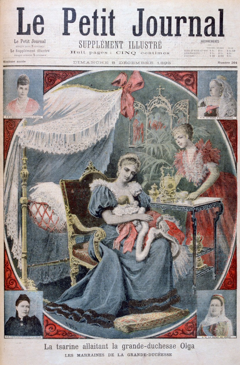 Caryca opiekująca się wielką księżną Olgą Rosji, 1895 autorstwa Henri Meyer
