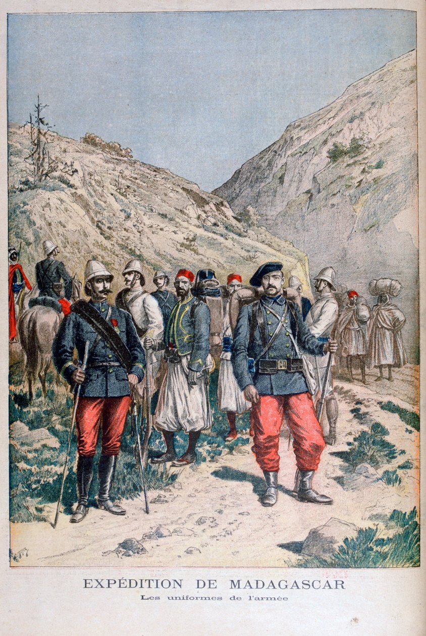 Mundury francuskich sił ekspedycyjnych na Madagaskarze, 1895 autorstwa Henri Meyer