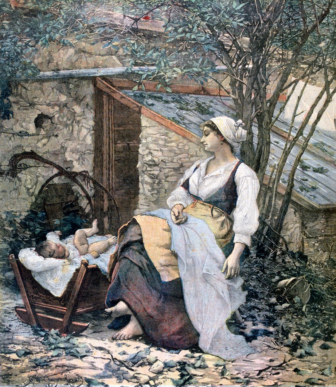 Młoda Matka, 1891 autorstwa Henri Meyer