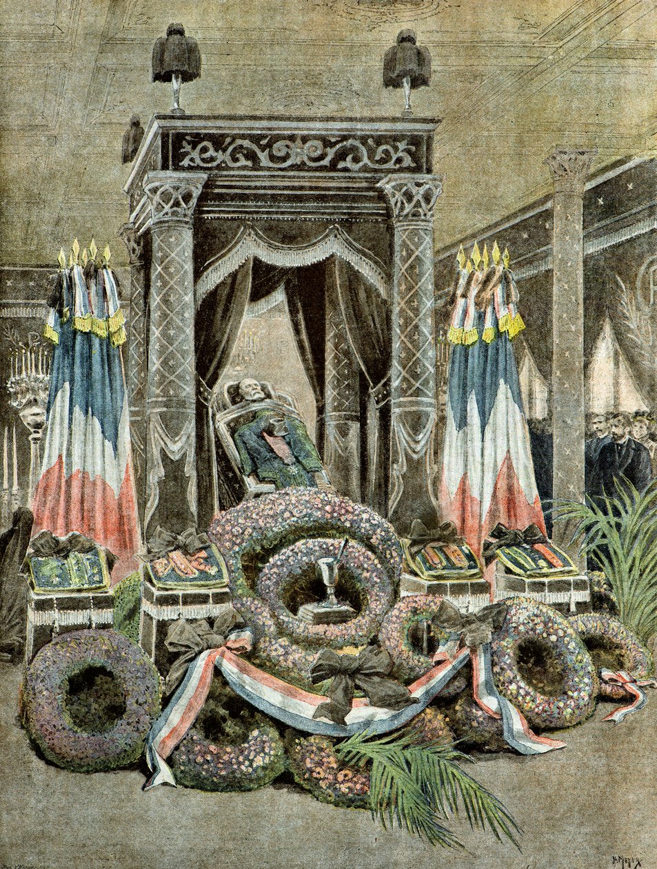 Śmierć Ludwika Pasteura, 1895 (ilustracja) autorstwa Henri Meyer