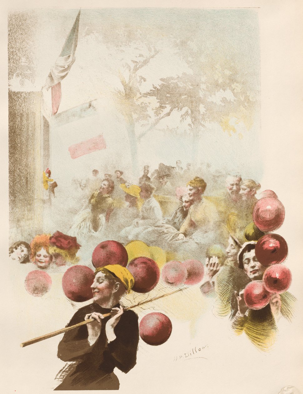 Sprzedawca balonów autorstwa Henri Patrice Dillon