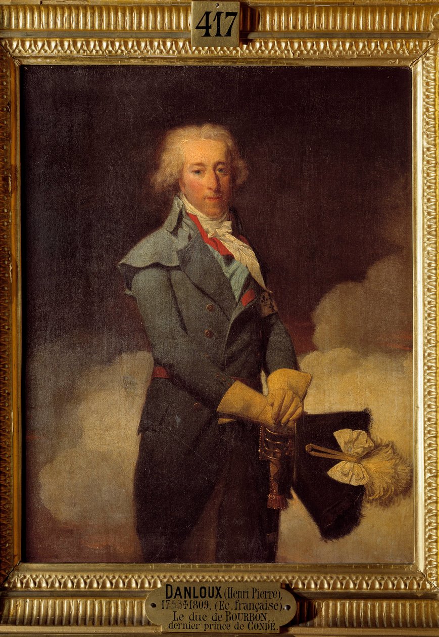Portret Louis Henri Joseph de Bourbon (1756 - 1830) dziewiąty i ostatni książę Conde. Obraz Henri Pierre Danloux (1753 - 1809) autorstwa Henri Pierre Danloux
