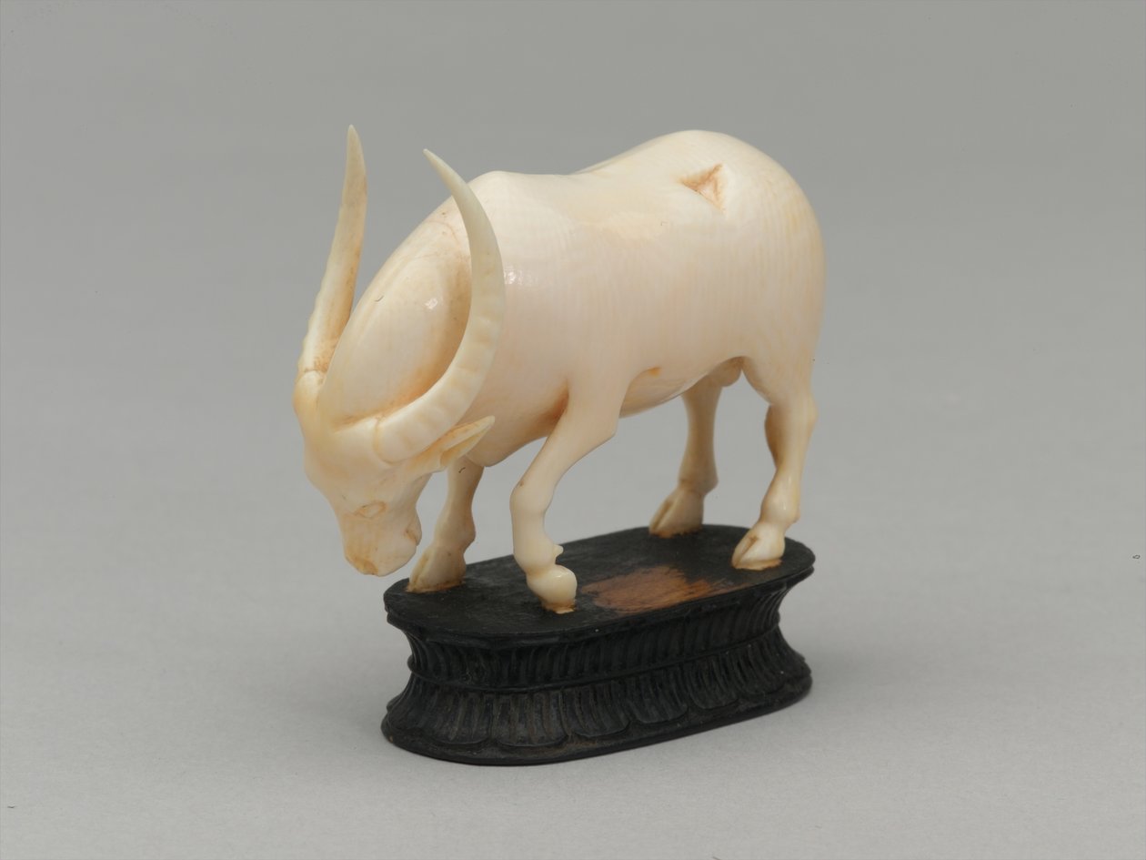 Czarny biskup, figura szachowa, Indie, 1820 ok autorstwa Henri Pille