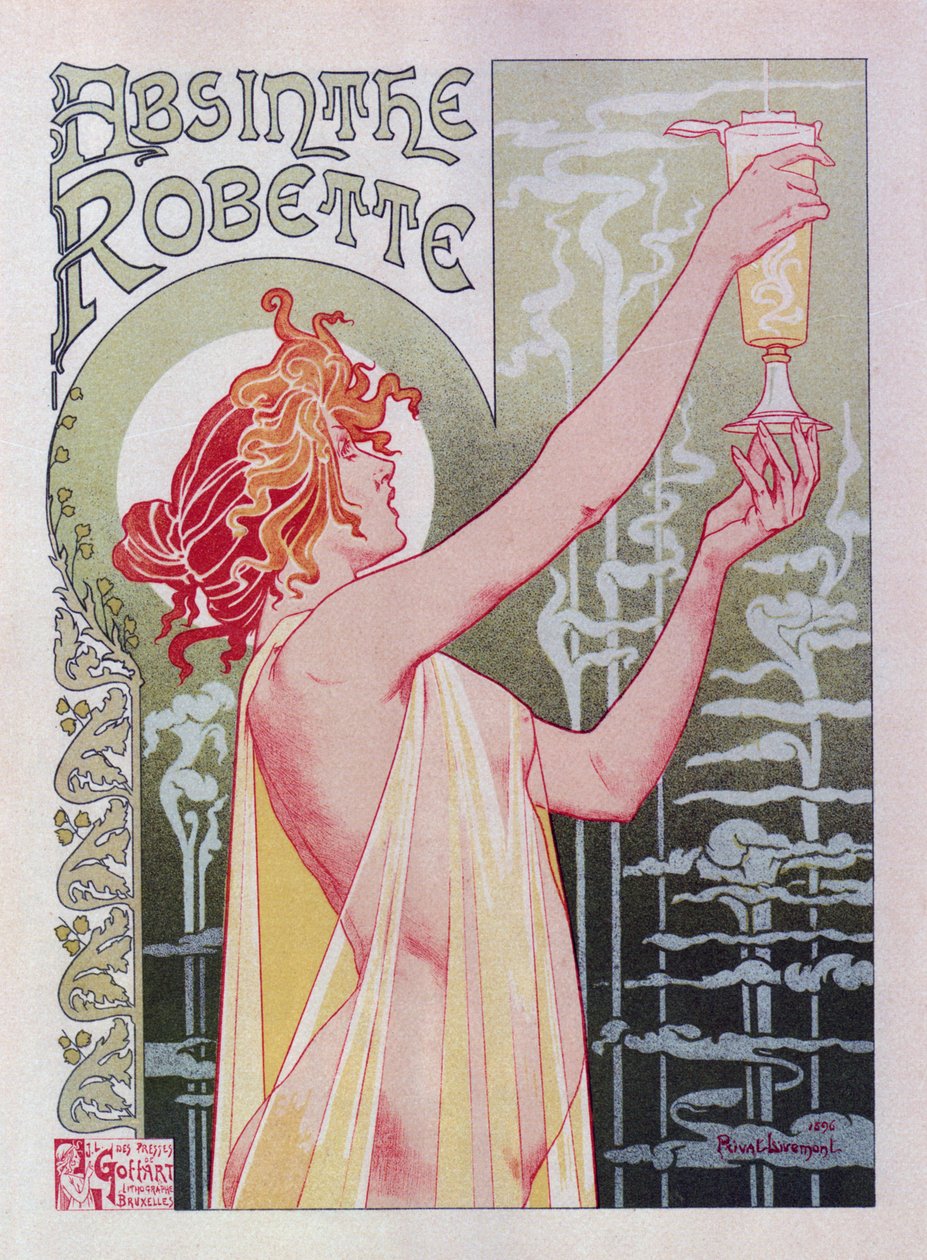 Absynt Robette plakat, 1896 autorstwa Henri Henri Antoine Théodore Livemont