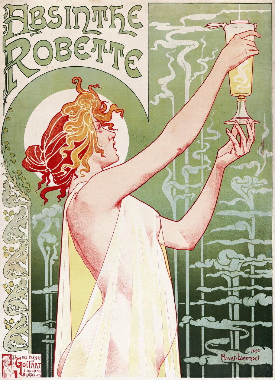 Absynt Robette plakat autorstwa Privat Livemont autorstwa Henri Henri Antoine Théodore Livemont