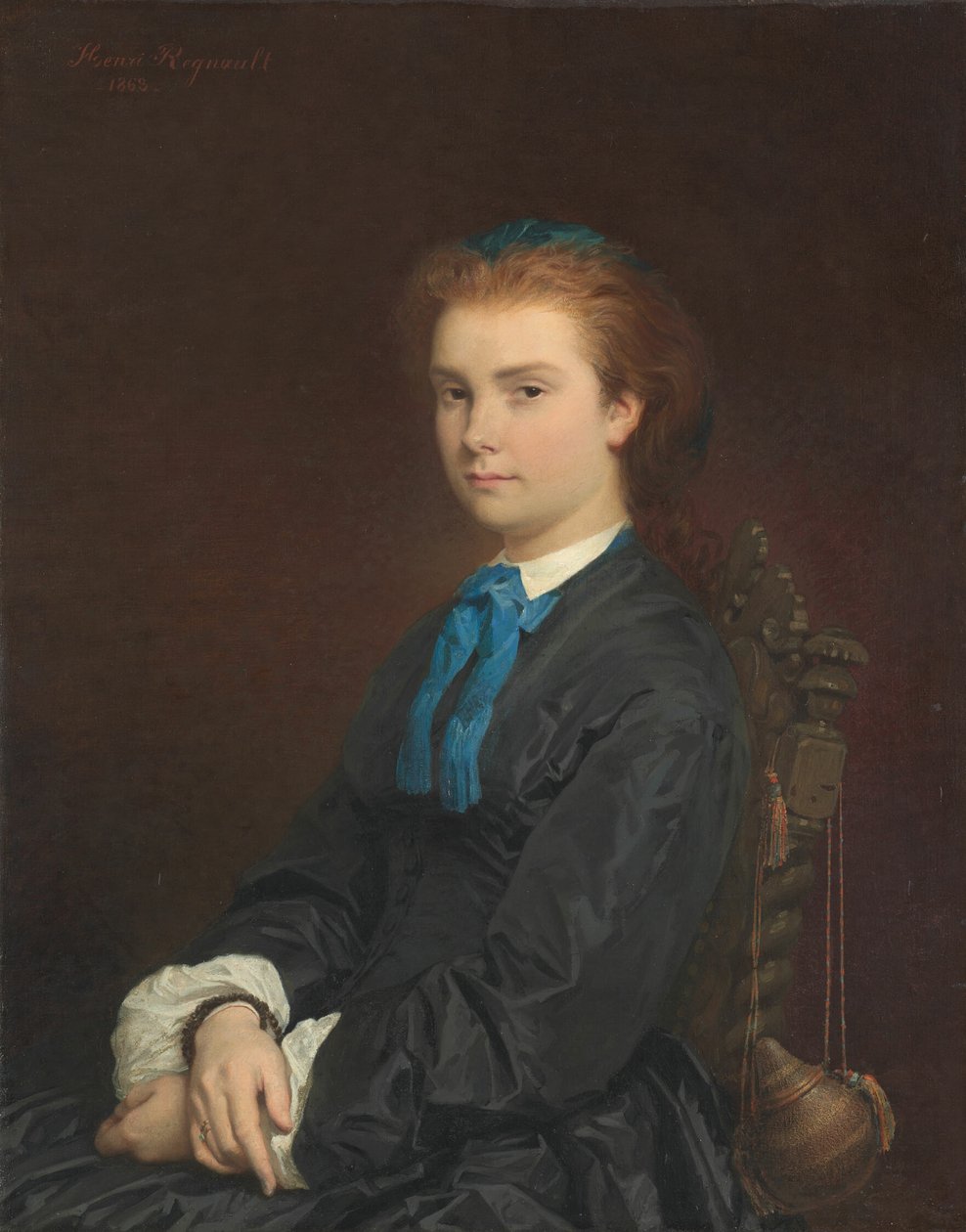 Portret młodej kobiety autorstwa Henri Regnault