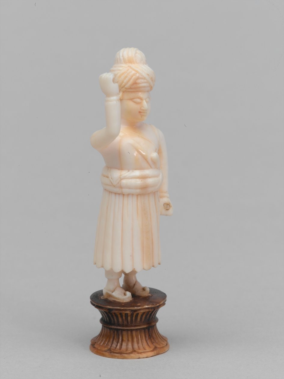 Czarny pionek, figura szachowa, Indie, 1820 ok autorstwa Henri Renaud