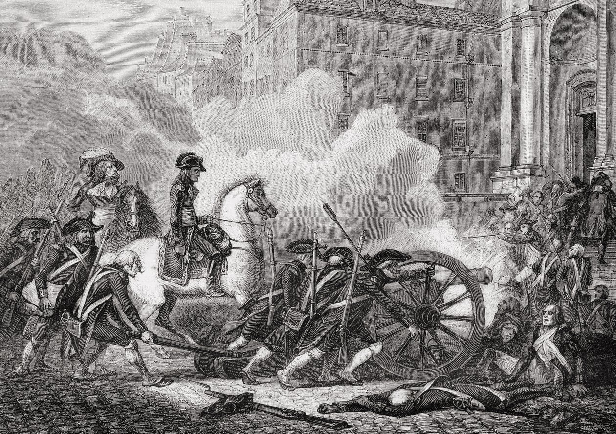 Klęska Sekcji Paryskich, maj 1795, z „Histoire de la Revolution Francaise” Louisa Blanca (1811–82) rytowanego przez Paula Jonnarda (zm. 1902) 1847–1862 autorstwa Henri Renaud