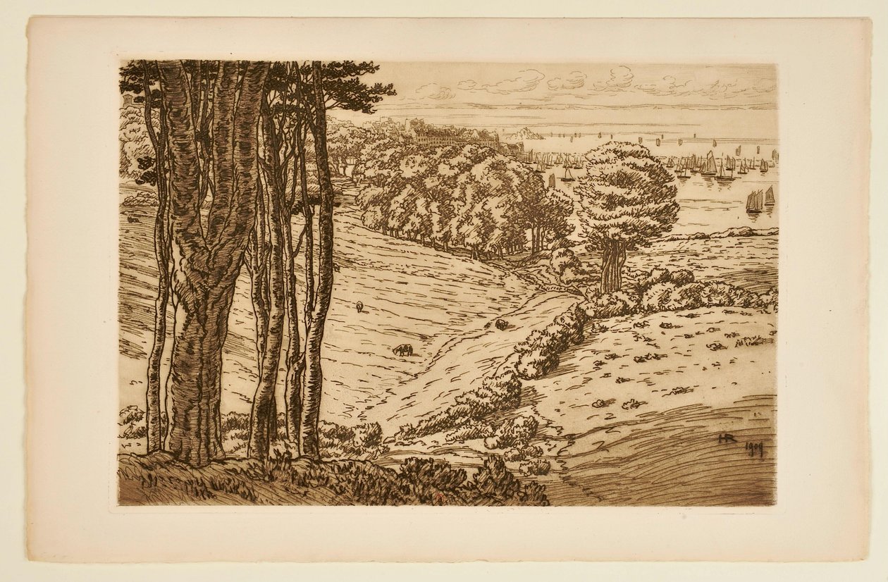 [Port w Douarnenez] autorstwa Henri Rivière