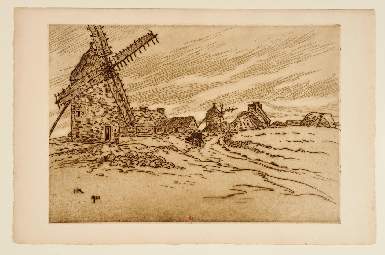 [Młyny w La Palue] autorstwa Henri Rivière