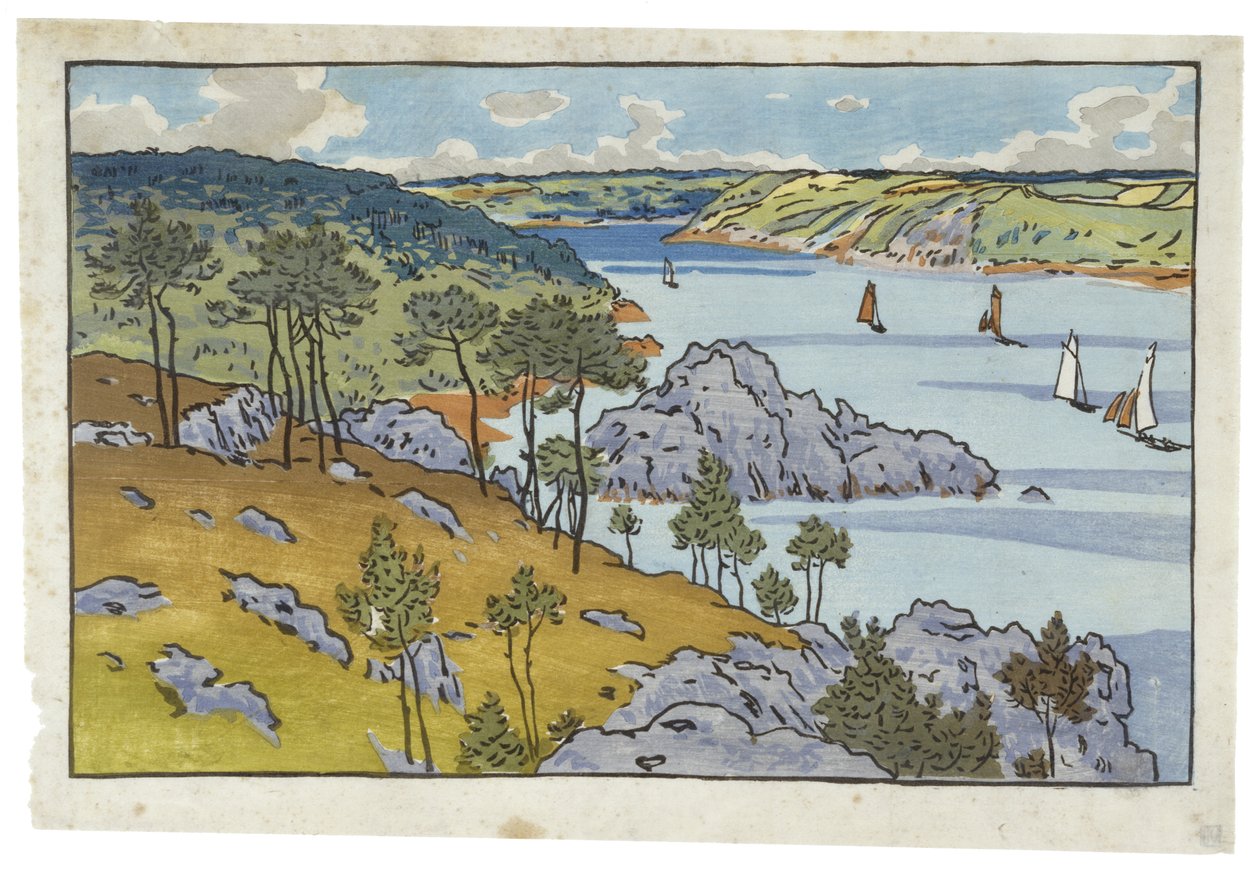 Usta Trieux w Loguivy autorstwa Henri Rivière