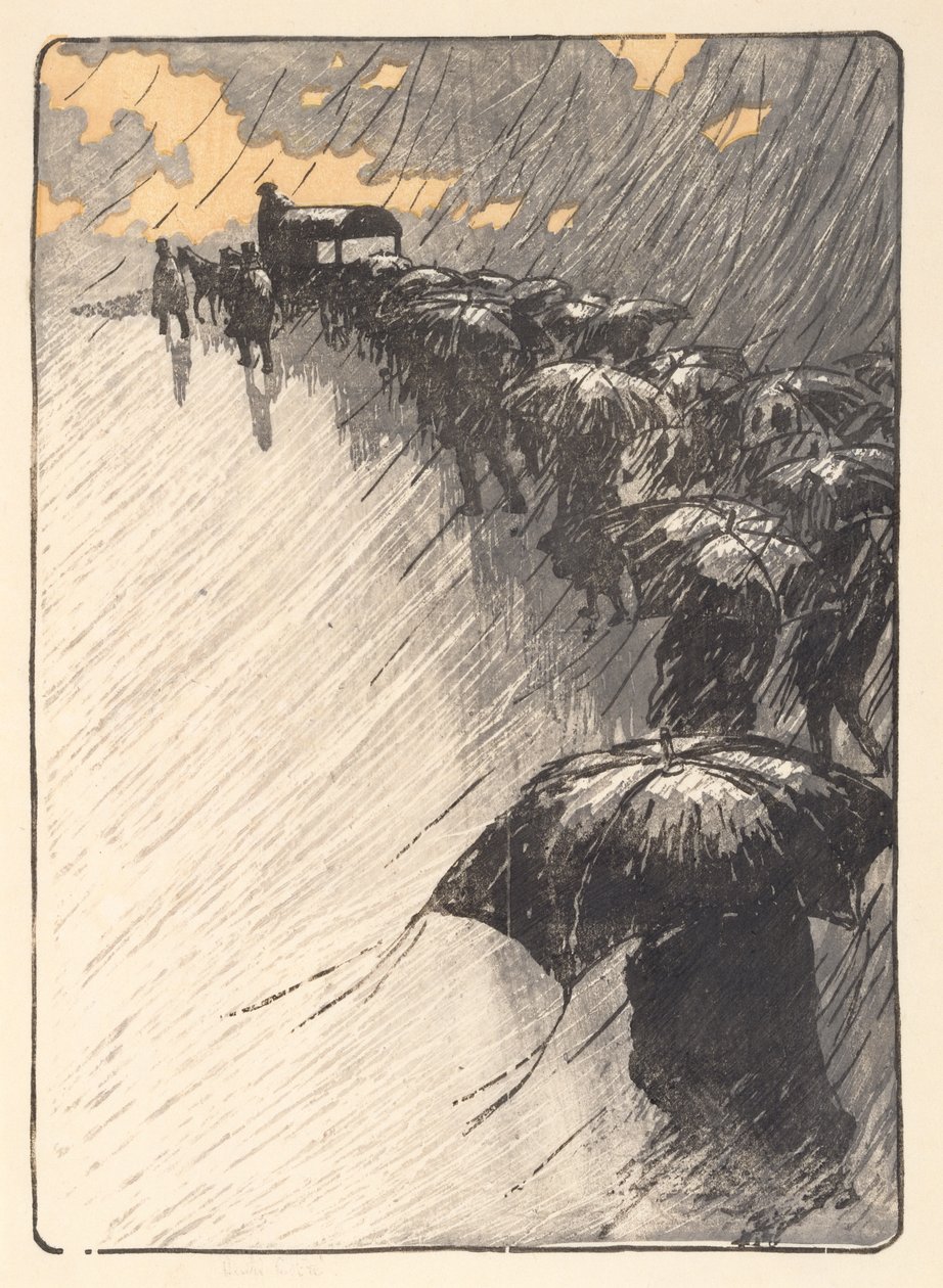 Pogrzeb w Trestraou autorstwa Henri Rivière