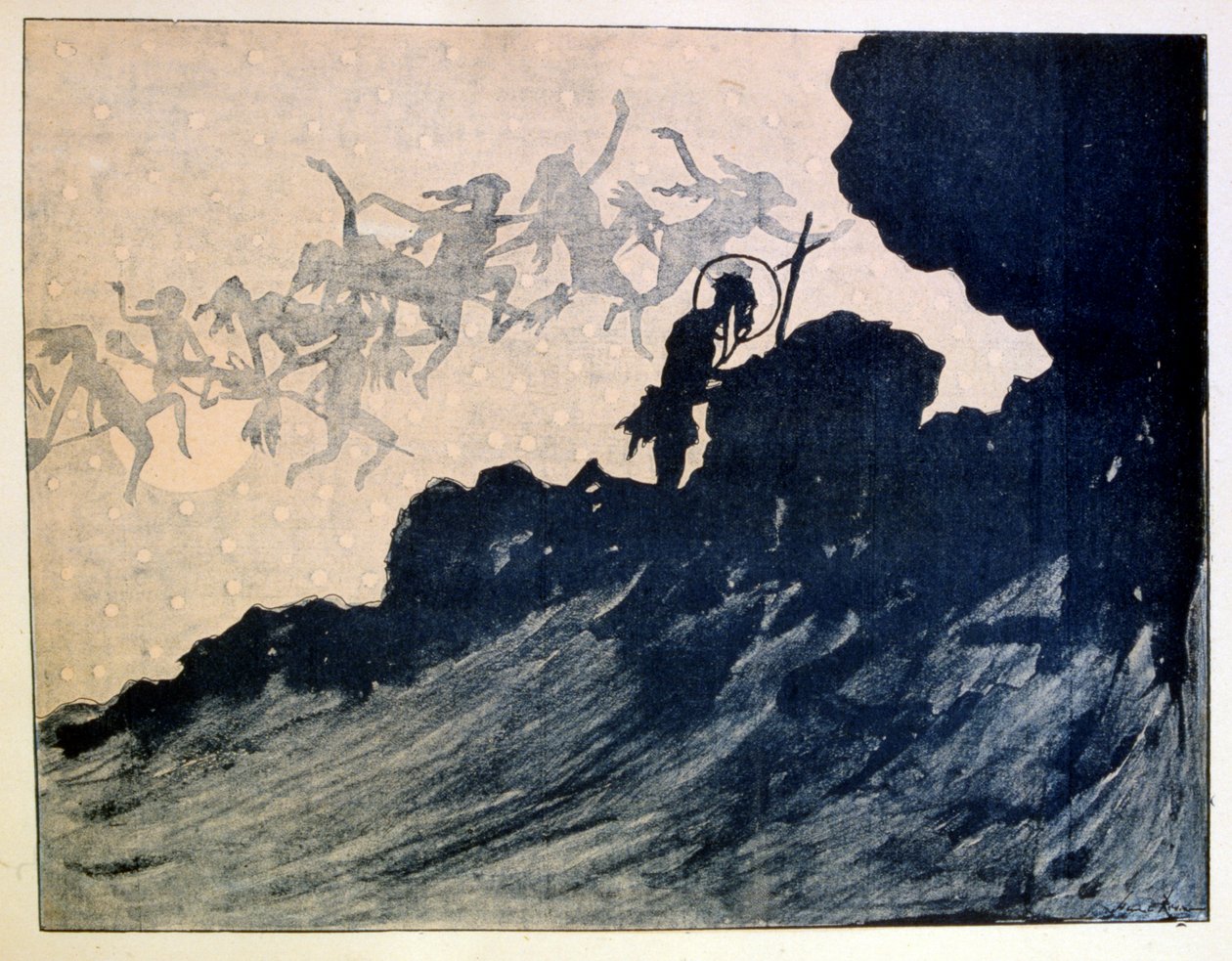 Kuszenie świętego Antoniego. 1887. przez Henri Rivière autorstwa Henri Rivière