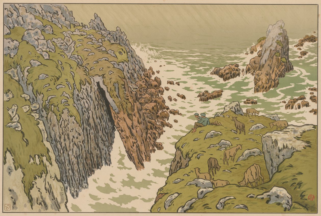Aspekty natury: Klif autorstwa Henri Rivière