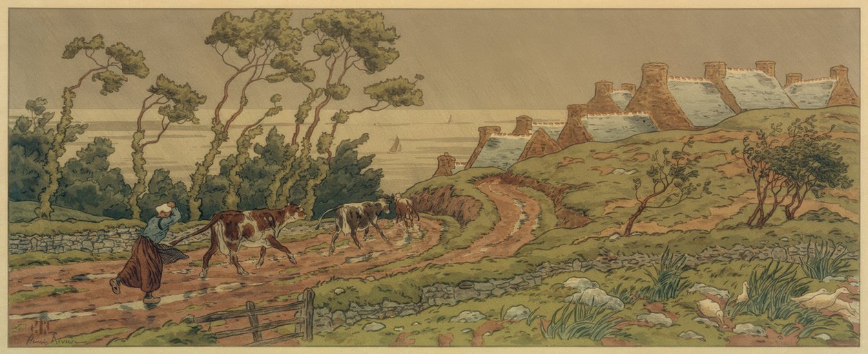 Ulewa autorstwa Henri Rivière