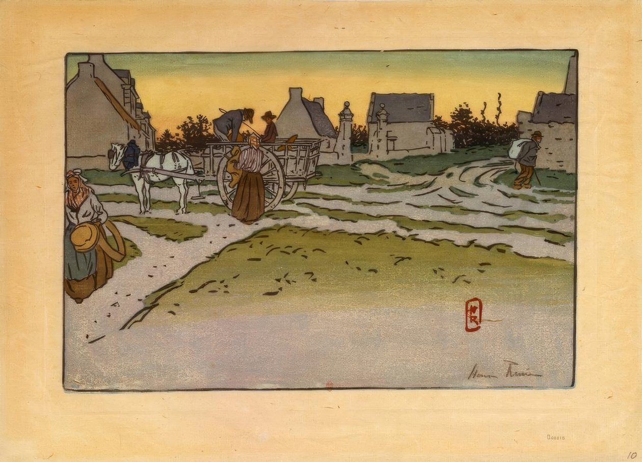 Godzina chleba w Ville-Hue (Saint-Briac) autorstwa Henri Rivière