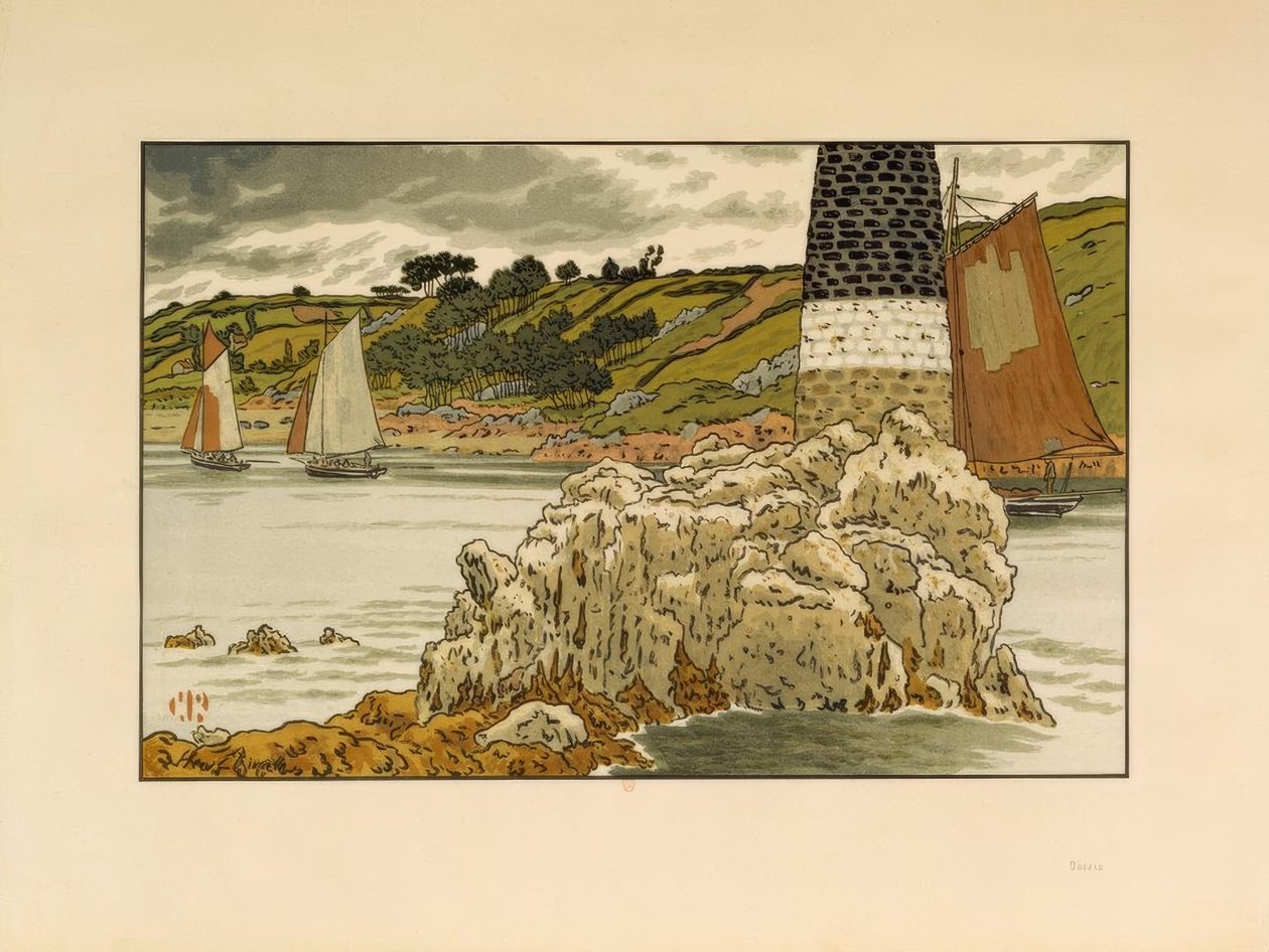 Latarnia na Trieux autorstwa Henri Rivière