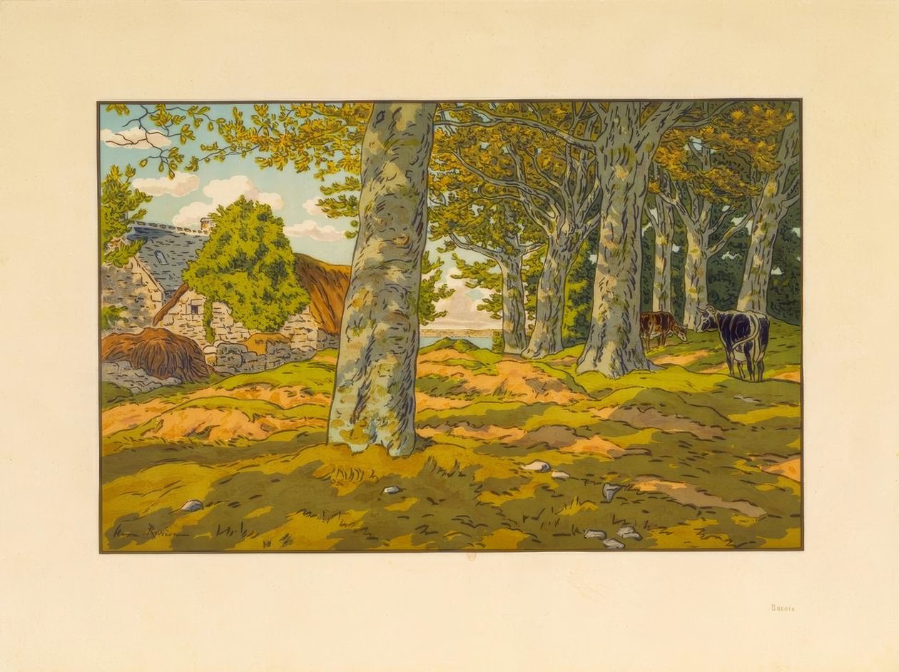 Drewno bukowe w Kerzadern autorstwa Henri Rivière