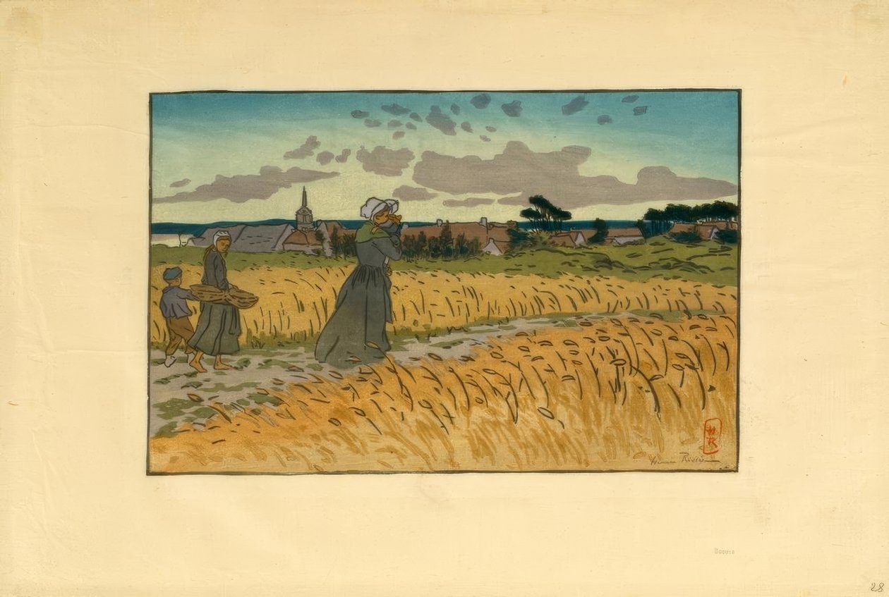 Wieś Perros-Guirec autorstwa Henri Rivière