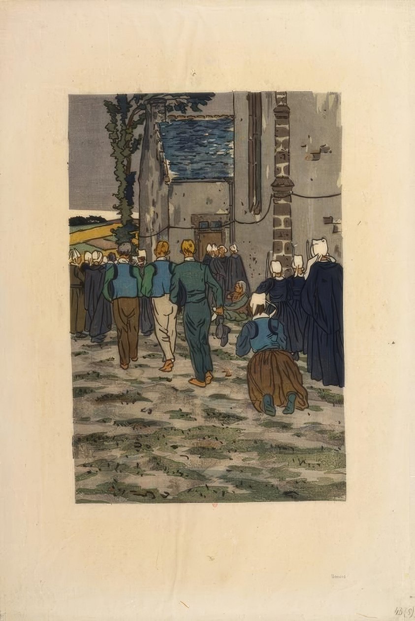 Ułaskawienie Sainte-Anne-la-Palud autorstwa Henri Rivière