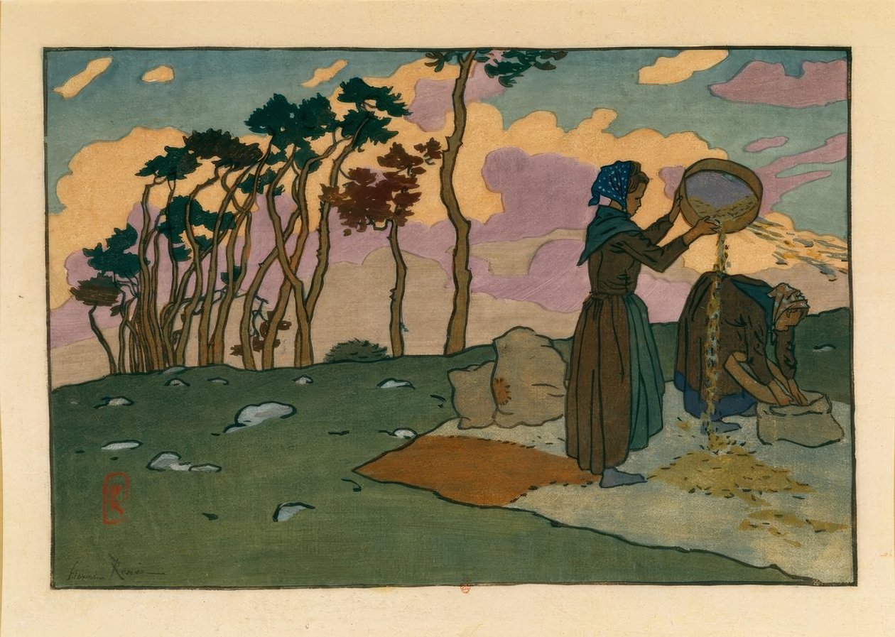 Winnowers (Loguivy) autorstwa Henri Rivière