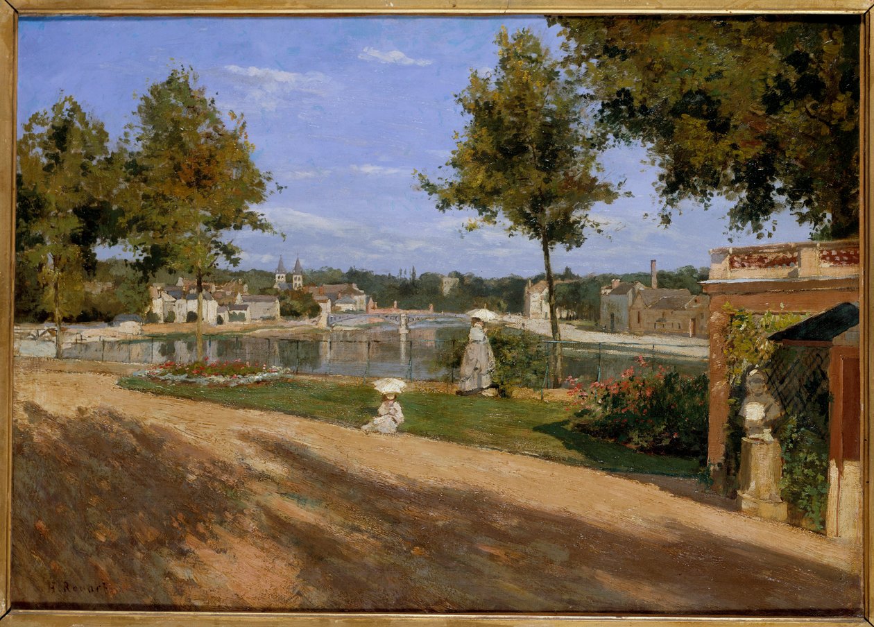 Taras nad Sekwaną w Melun Obraz Henri Rouart (1833-1912) 1880 Nd. 0,46x0,65 m Paryż, musee d
