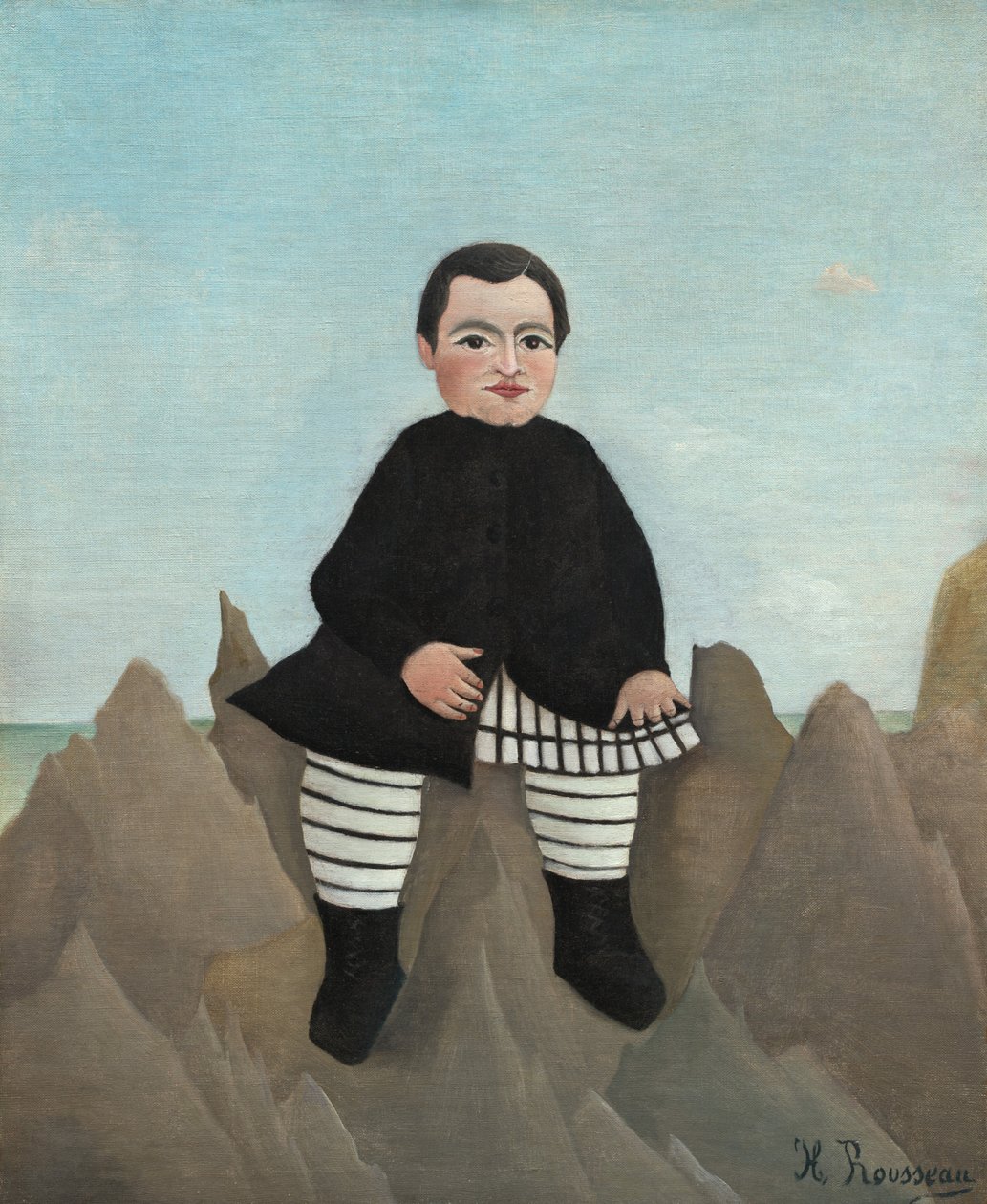 Chłopiec na skałach autorstwa Henri Rousseau
