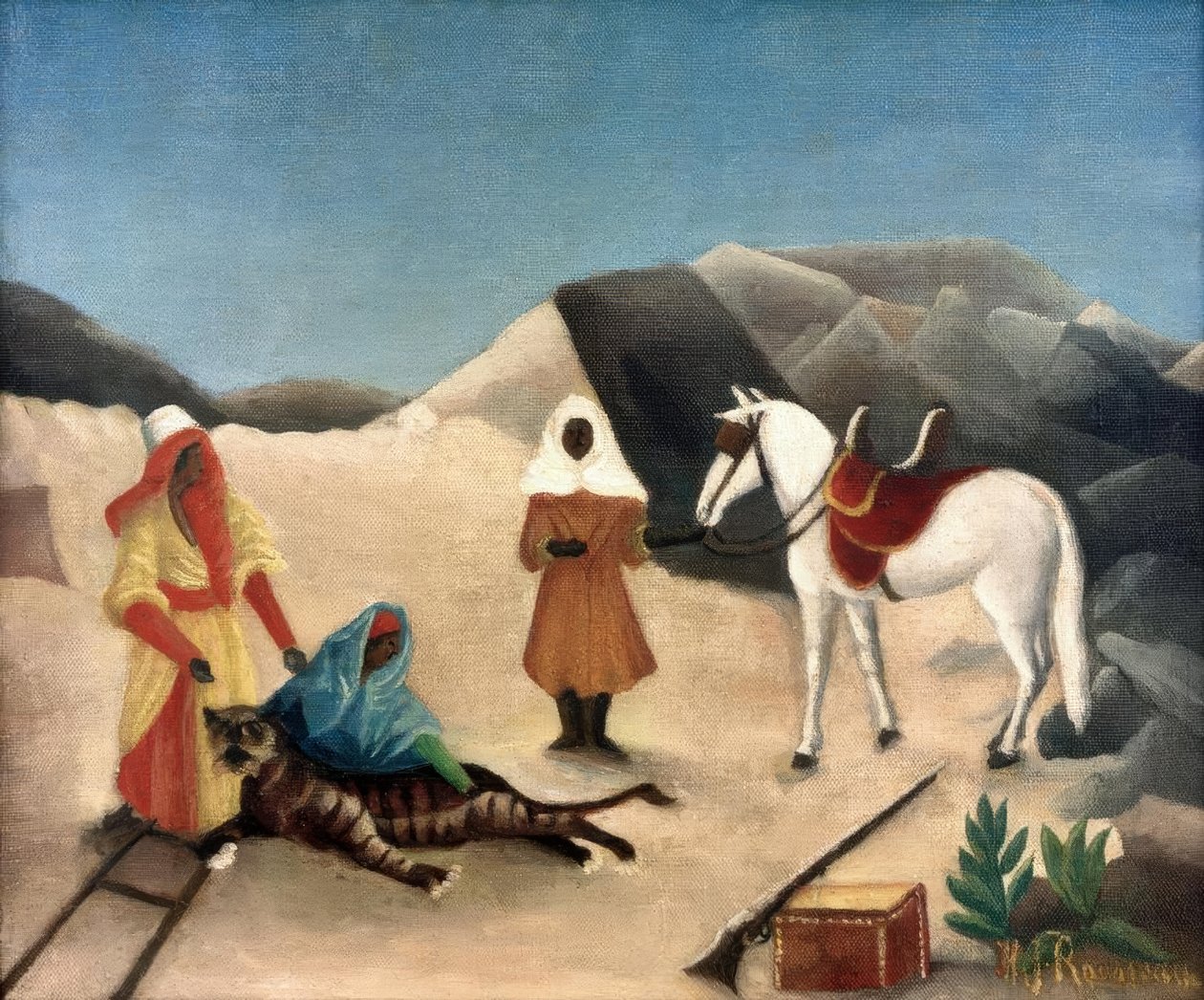 Polowanie na tygrysa autorstwa Henri Rousseau