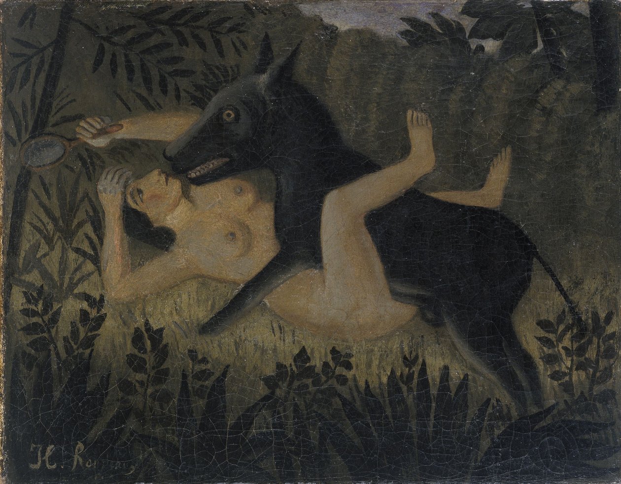 Piękna i Bestia autorstwa Henri Rousseau