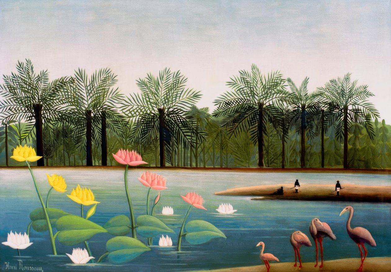 Flamingi autorstwa Henri Rousseau