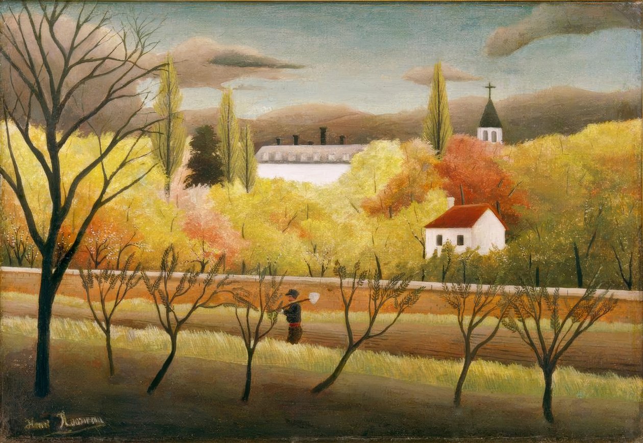 Krajobraz z chłopem autorstwa Henri Rousseau