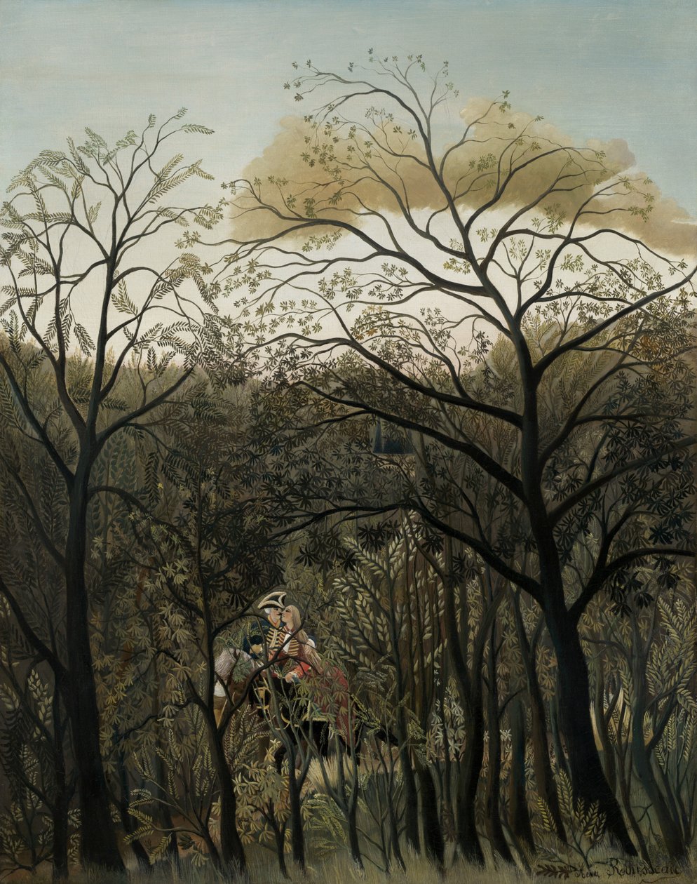 Spotkanie w lesie, 1889. autorstwa Henri Rousseau