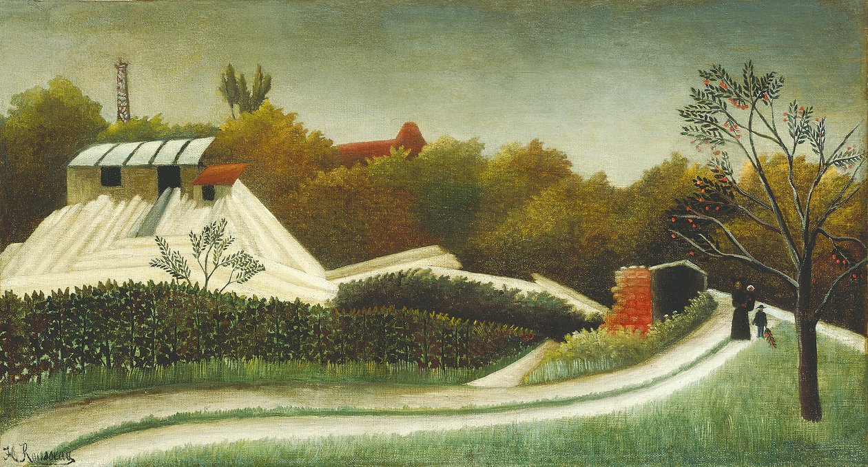 Tartak, przedmieścia Paryża autorstwa Henri Rousseau