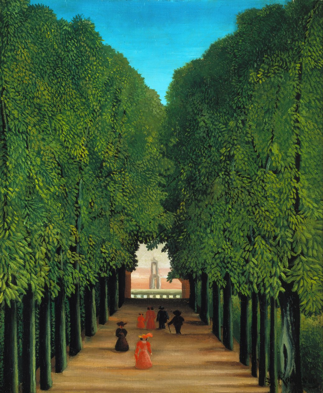 Aleja w parku w Saint Cloud autorstwa Henri Rousseau