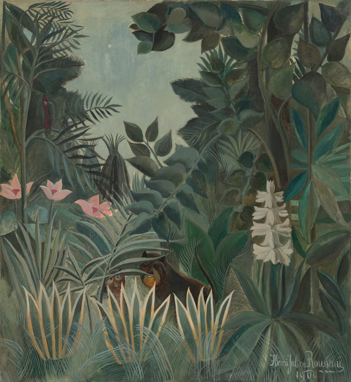 Dżungla równikowa autorstwa Henri Rousseau