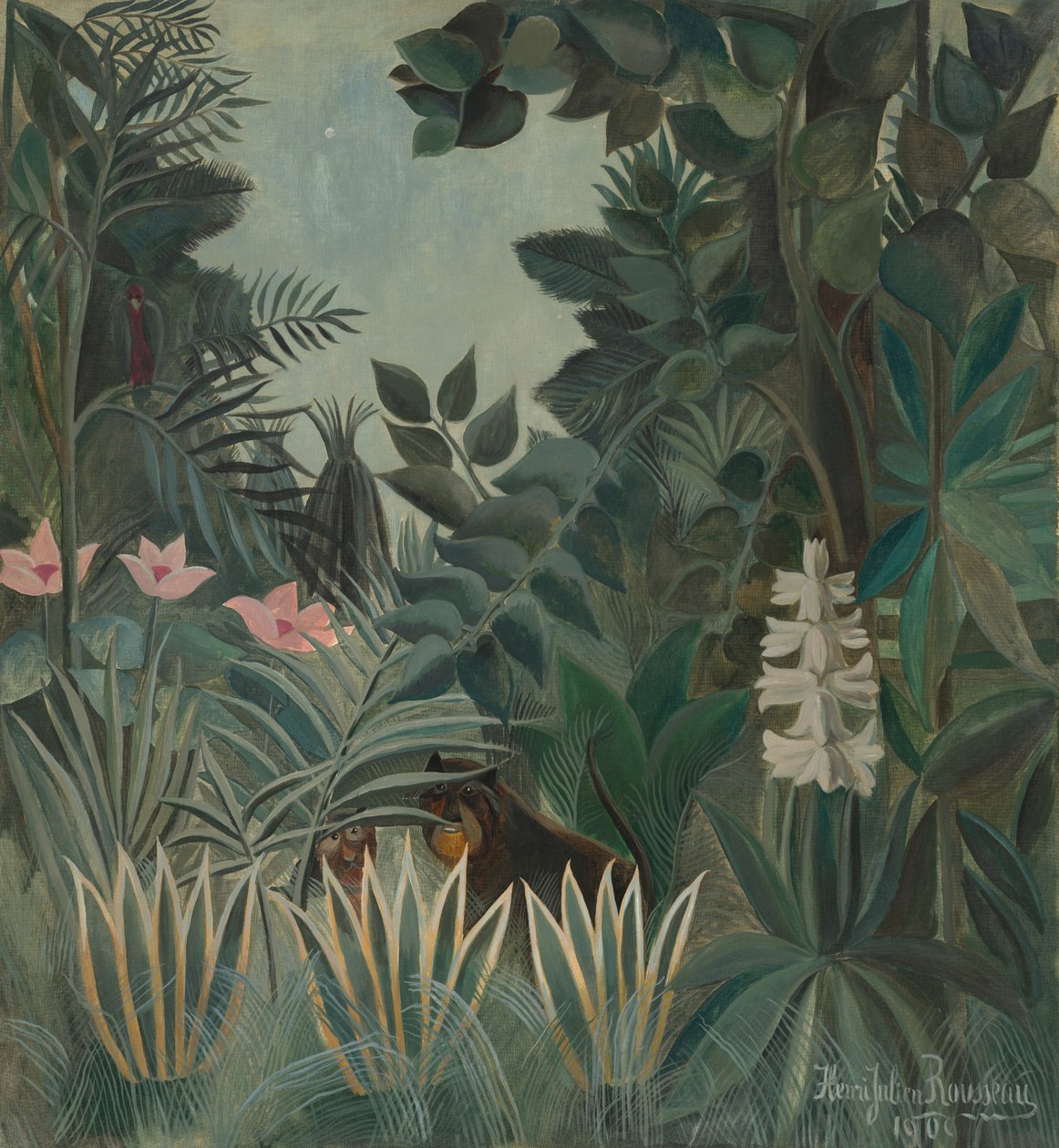 Dżungla równikowa, 1909. autorstwa Henri Rousseau