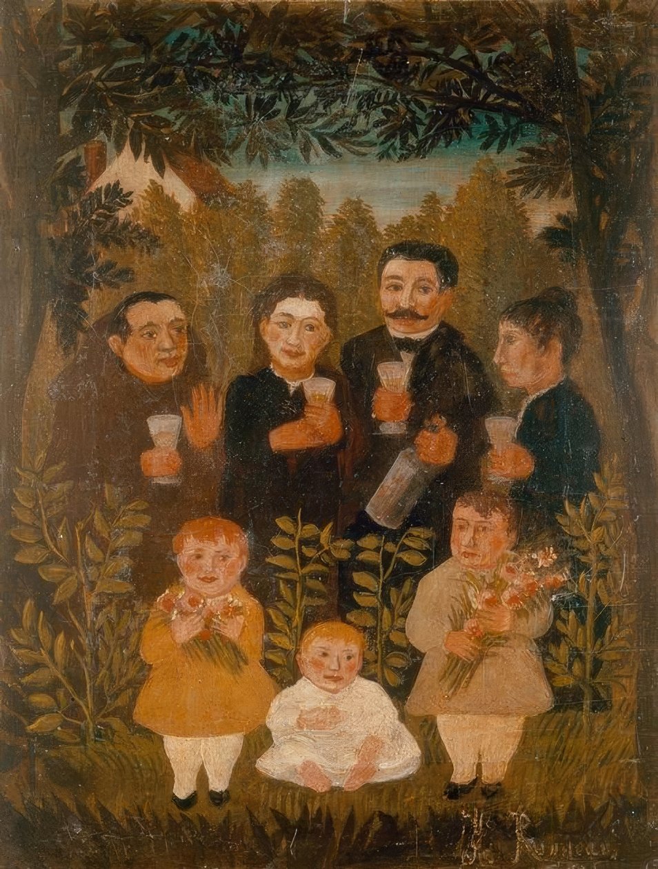 Wielka rodzina autorstwa Henri Rousseau