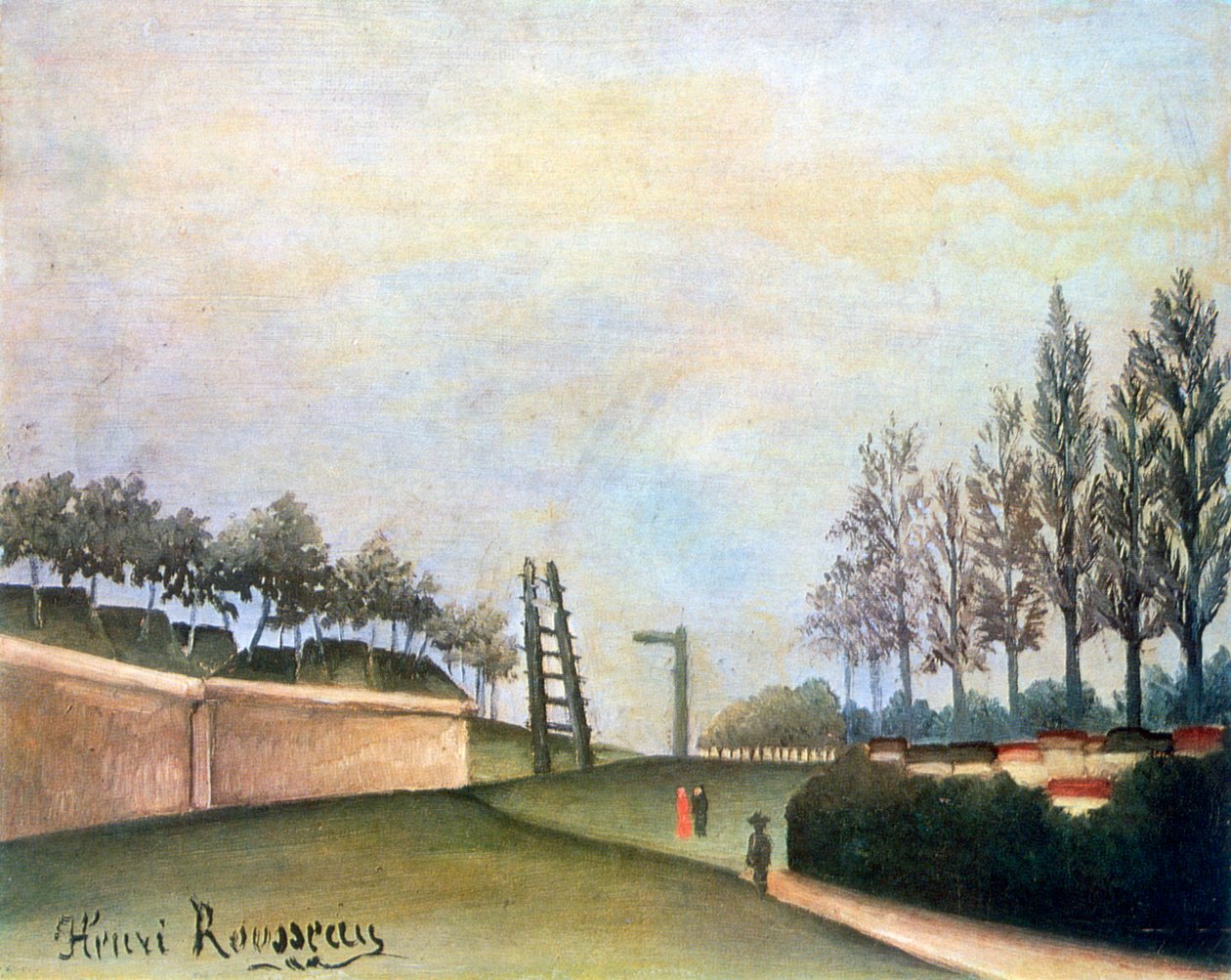 Widok fortyfikacji na lewo od Bramy Vanves, 1909 autorstwa Henri Rousseau