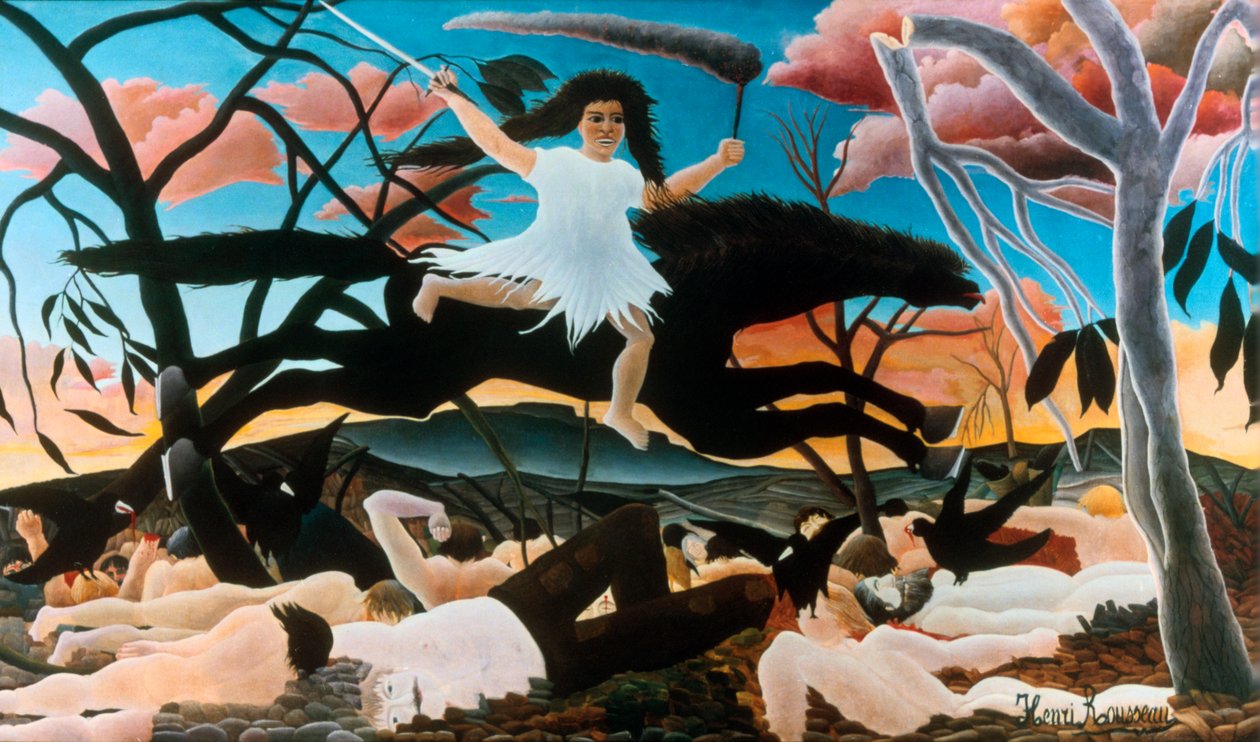 Wojna lub jazda niezgody, 1894 autorstwa Henri Rousseau