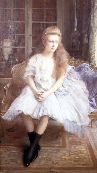Portret młodej dziewczyny autorstwa Henri Royer