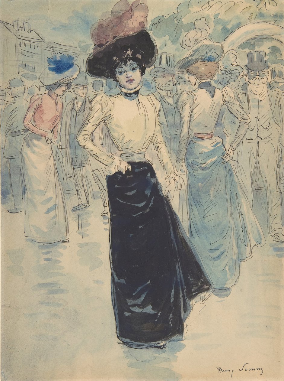 A Parisienne on a Crowded Street, ca. 1880-1907.    1169419   pl       polish Successfully Translated  Original: The Laughing Gull (Larus articilla) Translat: The Laughing Gull (Larus articilla) 1249695 pl polish Successfully Translated Original: Harold Kl autorstwa Henri Somm