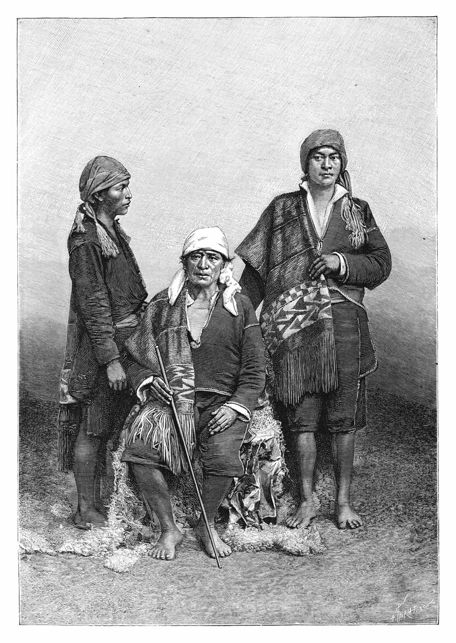 Indianie Tecpan, Gwatemala, c1890. autorstwa Henri Thiriat