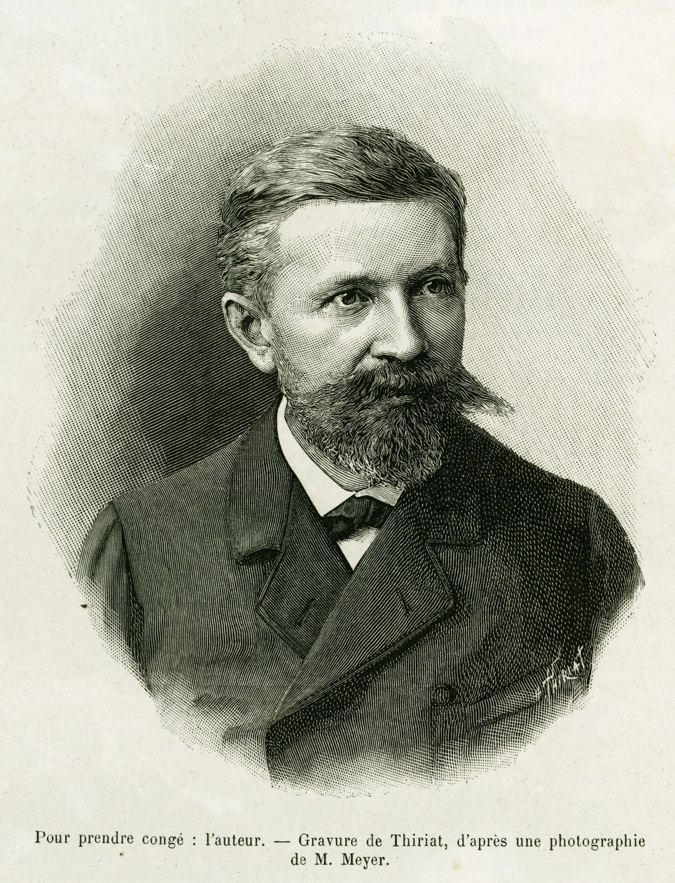 Portret autora: Charles Grad (1842-1890), niemiecki polityk, pisarz i przyrodnik. Grawerowanie autorstwa Thiriata, ilustrujące opowiadanie „Przez Alzację i Lotaryngię”, w 1887 r., autorstwa Charlesa Grada, niemieckiego zastępcy, w tour du monde 1888, w reż autorstwa Henri Thiriat