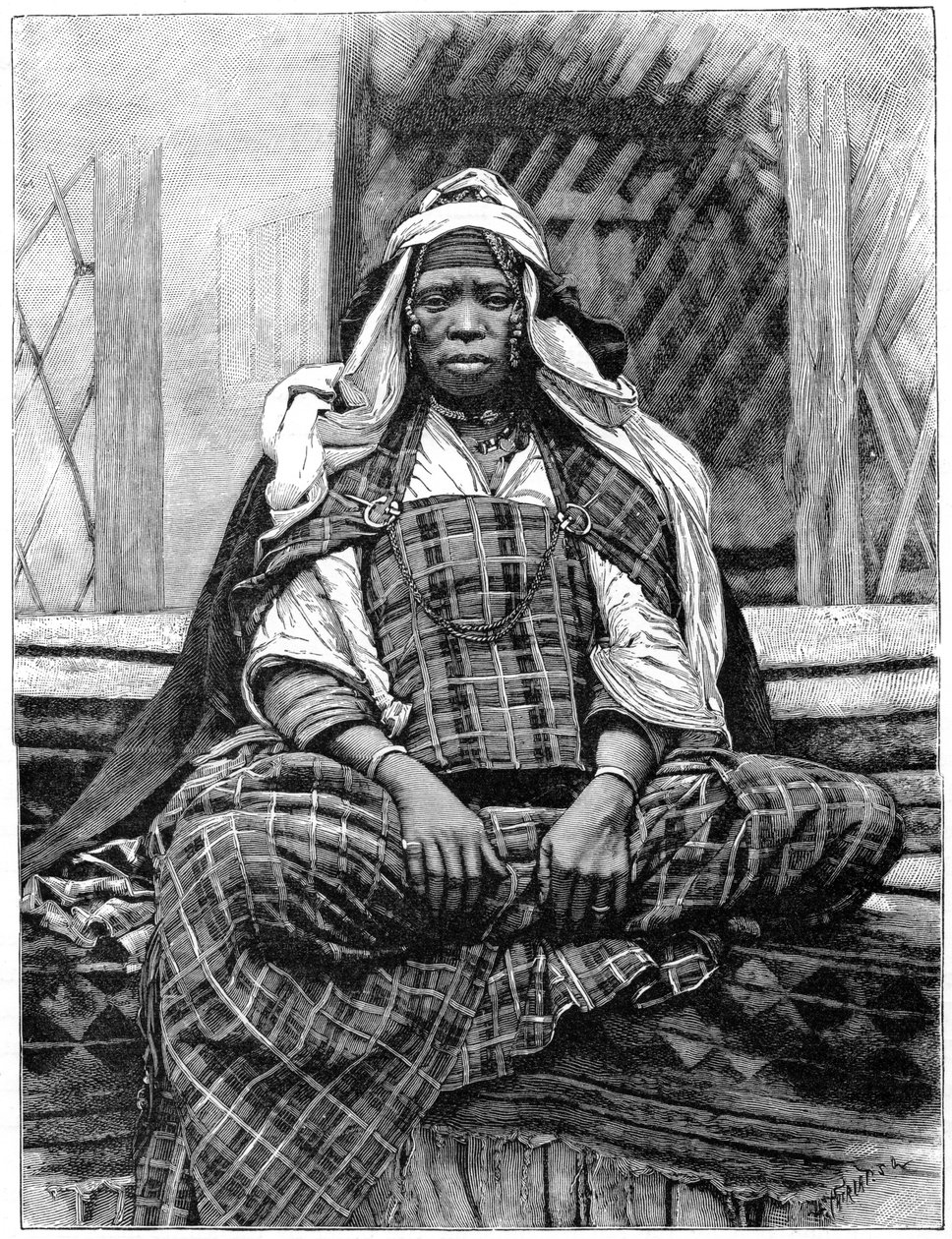 Kobieta, Biskra, Algieria, ok. 1890 r. autorstwa Henri Thiriat